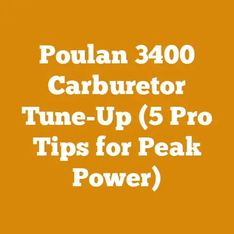 Poulan 3400 Carburetor Tune-Up (5 Pro Tips for Peak Power)