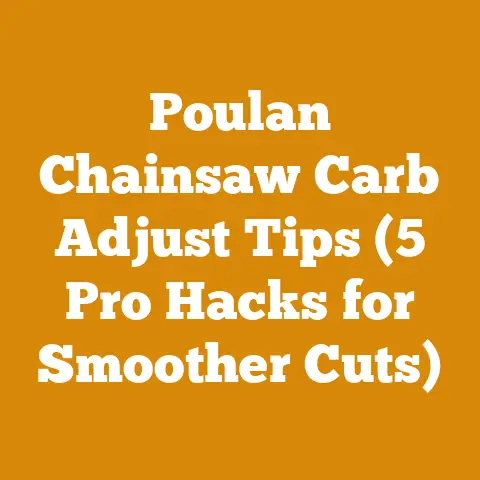 Poulan Chainsaw Carb Adjust Tips (5 Pro Hacks for Smoother Cuts)