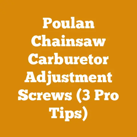 Poulan Chainsaw Carburetor Adjustment Screws (3 Pro Tips)