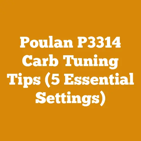 Poulan P3314 Carb Tuning Tips (5 Essential Settings)