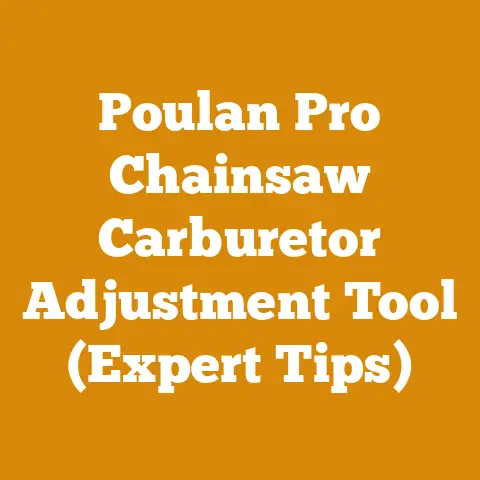 Poulan Pro Chainsaw Carburetor Adjustment Tool (Expert Tips)