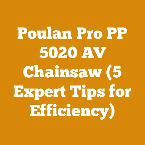 Poulan Pro PP 5020 AV Chainsaw (5 Expert Tips for Efficiency)
