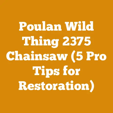 Poulan Wild Thing 2375 Chainsaw (5 Pro Tips for Restoration)