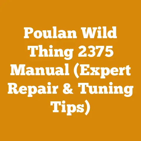 Poulan Wild Thing 2375 Manual (Expert Repair & Tuning Tips)