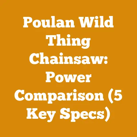 Poulan Wild Thing Chainsaw: Power Comparison (5 Key Specs)