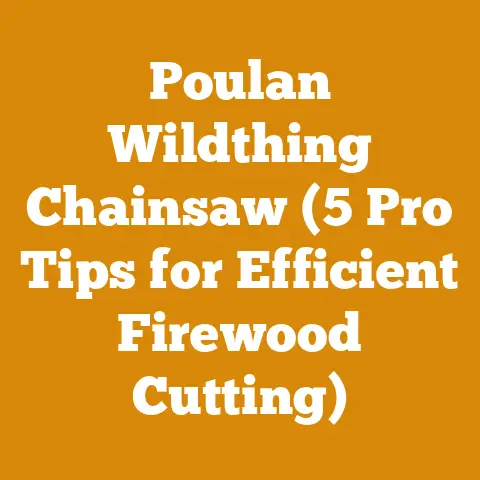 Poulan Wildthing Chainsaw (5 Pro Tips for Efficient Firewood Cutting)