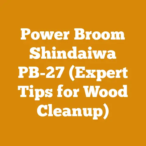 Power Broom Shindaiwa PB-27 (Expert Tips for Wood Cleanup)