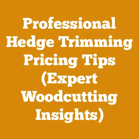 Professional Hedge Trimming Pricing Tips (Expert Woodcutting Insights)