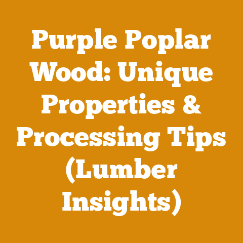 Purple Poplar Wood: Unique Properties & Processing Tips (Lumber Insights)