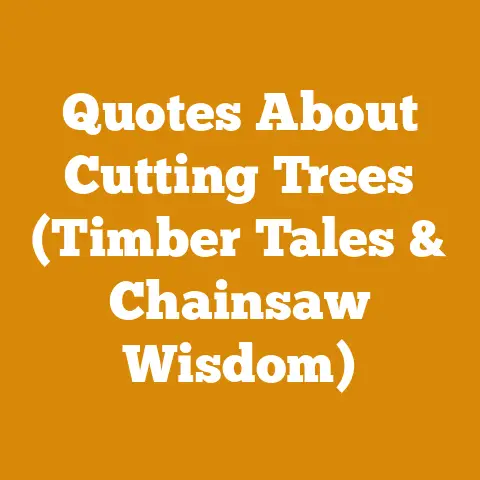 Quotes About Cutting Trees (Timber Tales & Chainsaw Wisdom)