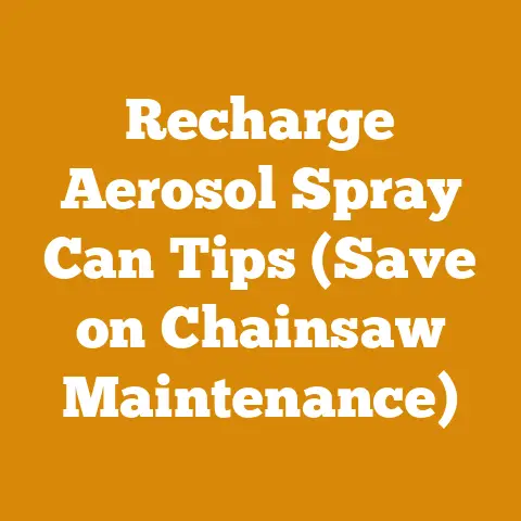 Recharge Aerosol Spray Can Tips (Save on Chainsaw Maintenance)