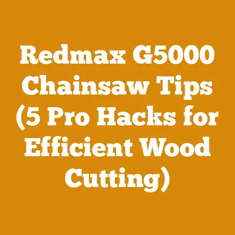 Redmax G5000 Chainsaw Tips (5 Pro Hacks for Efficient Wood Cutting)
