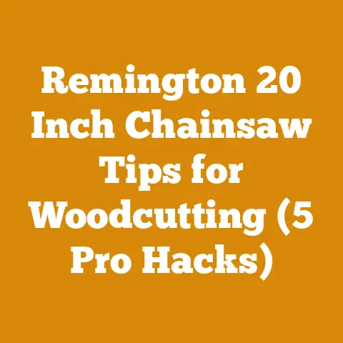 Remington 20 Inch Chainsaw Tips for Woodcutting (5 Pro Hacks)