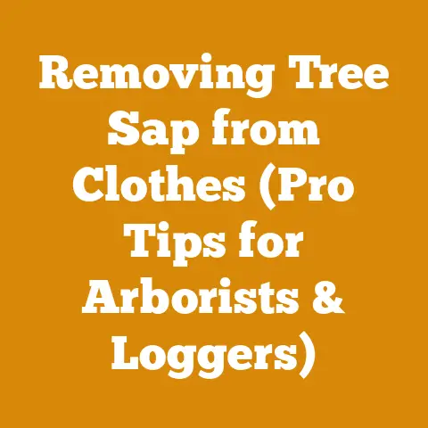 Removing Tree Sap from Clothes (Pro Tips for Arborists & Loggers)