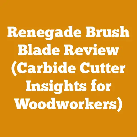 Renegade Brush Blade Review (Carbide Cutter Insights for Woodworkers)