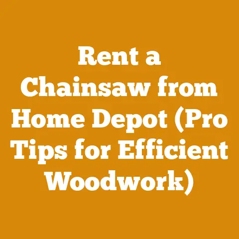 Rent a Chainsaw from Home Depot (Pro Tips for Efficient Woodwork)