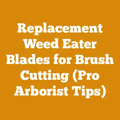 Replacement Weed Eater Blades for Brush Cutting (Pro Arborist Tips)
