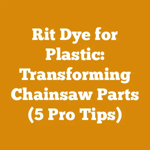 Rit Dye for Plastic: Transforming Chainsaw Parts (5 Pro Tips)