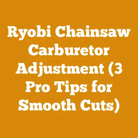 Ryobi Chainsaw Carburetor Adjustment (3 Pro Tips for Smooth Cuts)