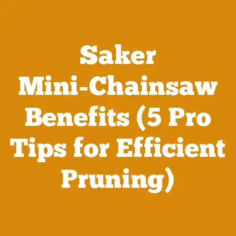 Saker Mini-Chainsaw Benefits (5 Pro Tips for Efficient Pruning)