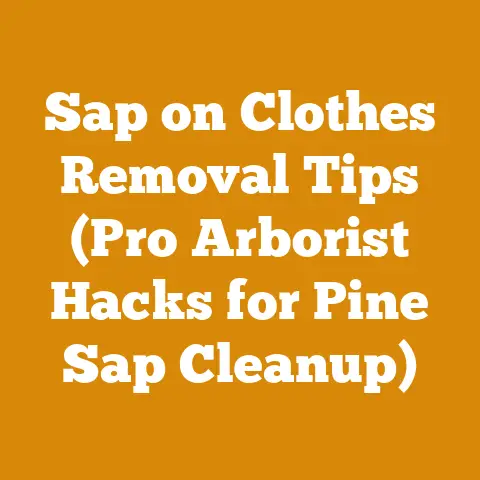 Sap on Clothes Removal Tips (Pro Arborist Hacks for Pine Sap Cleanup)