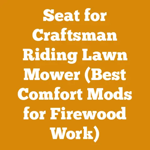 Seat for Craftsman Riding Lawn Mower (Best Comfort Mods for Firewood Work)