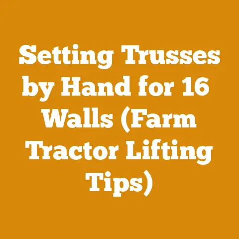 Setting Trusses by Hand for 16′ Walls (Farm Tractor Lifting Tips)