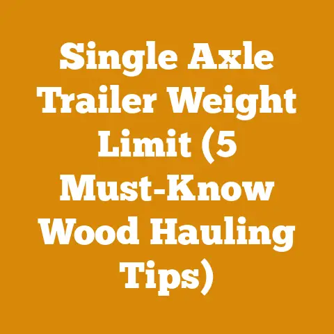 Single Axle Trailer Weight Limit (5 Must-Know Wood Hauling Tips)