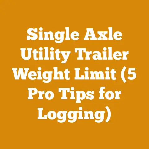 Single Axle Utility Trailer Weight Limit (5 Pro Tips for Logging)