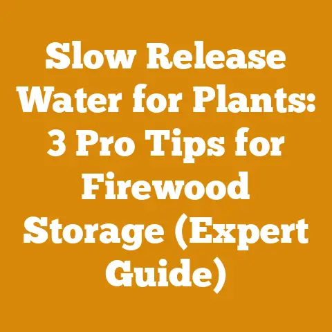 Slow Release Water for Plants: 3 Pro Tips for Firewood Storage (Expert Guide)