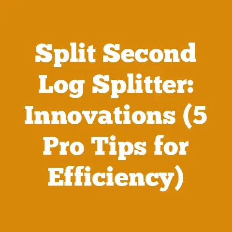 Split Second Log Splitter: Innovations (5 Pro Tips for Efficiency)