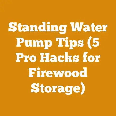 Standing Water Pump Tips (5 Pro Hacks for Firewood Storage)