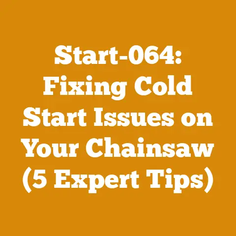 Start-064: Fixing Cold Start Issues on Your Chainsaw (5 Expert Tips)