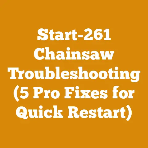 Start-261 Chainsaw Troubleshooting (5 Pro Fixes for Quick Restart)