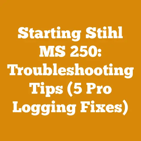Starting Stihl MS 250: Troubleshooting Tips (5 Pro Logging Fixes)