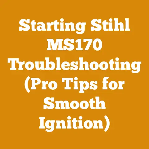 Starting Stihl MS170 Troubleshooting (Pro Tips for Smooth Ignition)