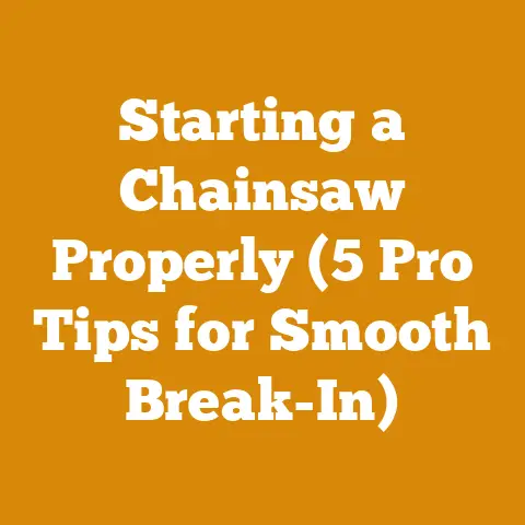 Starting a Chainsaw Properly (5 Pro Tips for Smooth Break-In)