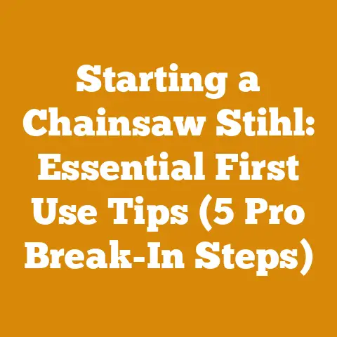 Starting a Chainsaw Stihl: Essential First Use Tips (5 Pro Break-In Steps)