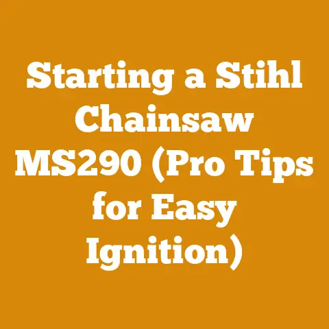 Starting a Stihl Chainsaw MS290 (Pro Tips for Easy Ignition)