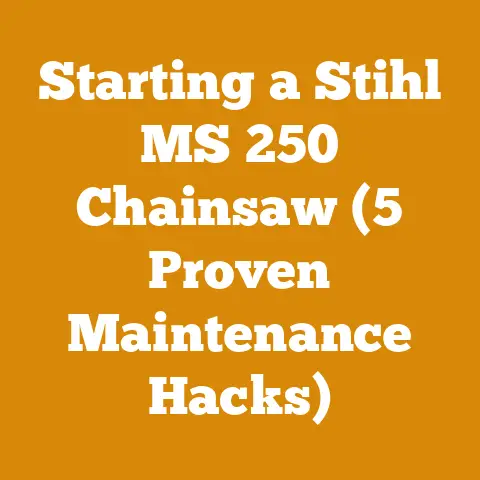 Starting a Stihl MS 250 Chainsaw (5 Proven Maintenance Hacks)