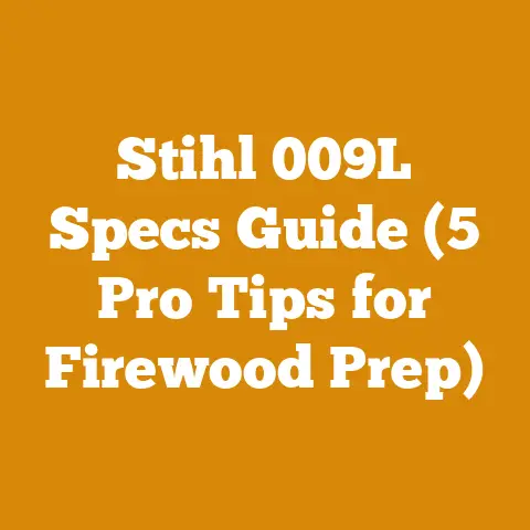 Stihl 009L Specs Guide (5 Pro Tips for Firewood Prep)