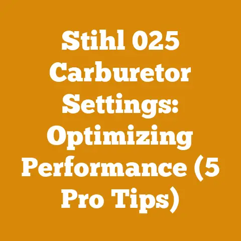 Stihl 025 Carburetor Settings: Optimizing Performance (5 Pro Tips)