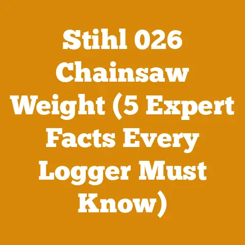 Stihl 026 Chainsaw Weight (5 Expert Facts Every Logger Must Know)