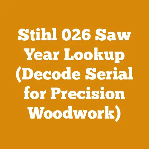 Stihl 026 Saw Year Lookup (Decode Serial for Precision Woodwork)
