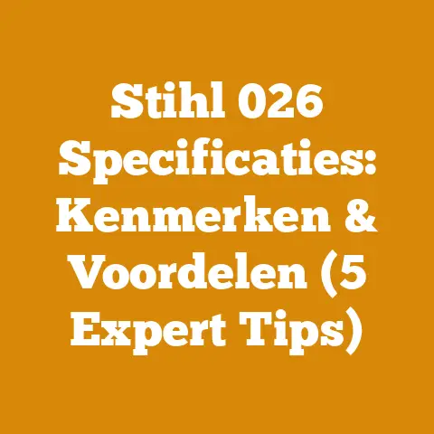 Stihl 026 Specificaties: Kenmerken & Voordelen (5 Expert Tips)