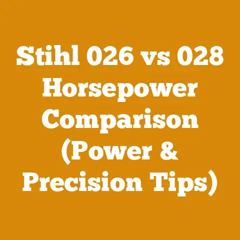 Stihl 026 vs 028 Horsepower Comparison (Power & Precision Tips)