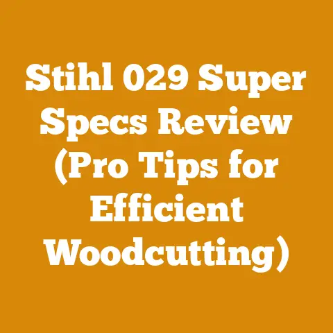 Stihl 029 Super Specs Review (Pro Tips for Efficient Woodcutting)
