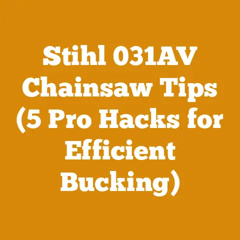 Stihl 031AV Chainsaw Tips (5 Pro Hacks for Efficient Bucking)