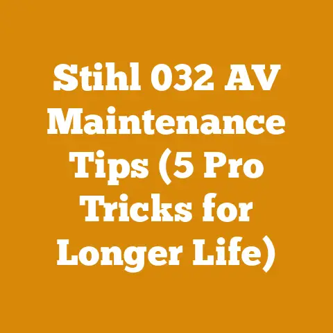 Stihl 032 AV Maintenance Tips (5 Pro Tricks for Longer Life)