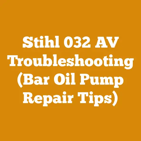 Stihl 032 AV Troubleshooting (Bar Oil Pump Repair Tips)